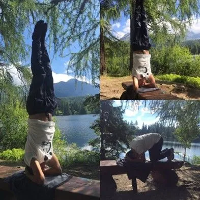 Kunwer Sachdev holding a demanding yoga asana