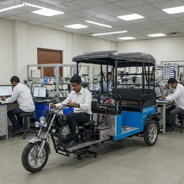 Su-Kam e-rickshaw prototype from the R&D wing