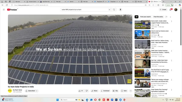 A large megawatt solar power plant installed by Su-Kam in India