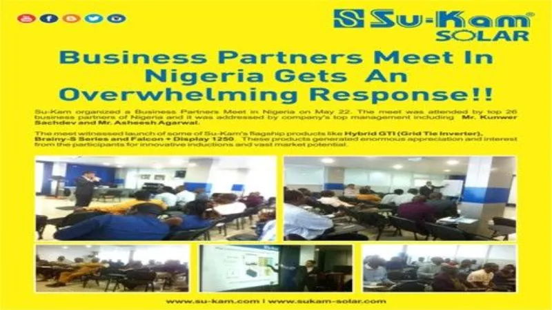 Su-Kam Solar 'Business Partners Meet' promotional post shared on the company's Facebook page