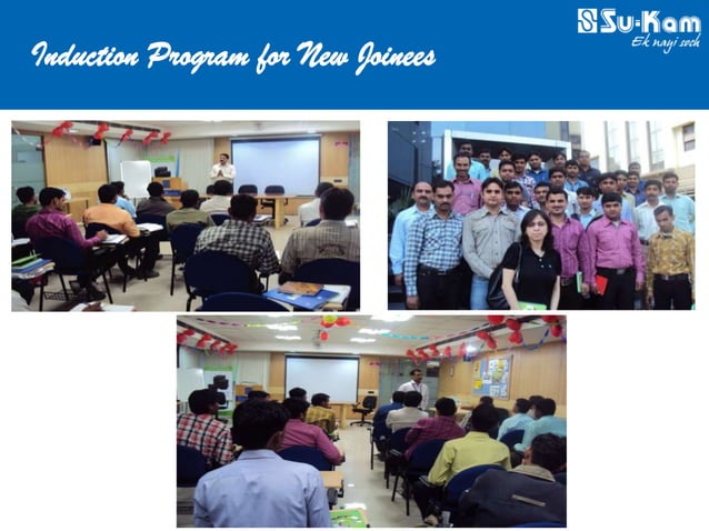 Su-Kam Induction Programme for New Joinees classroom session with new employees facing a presentation