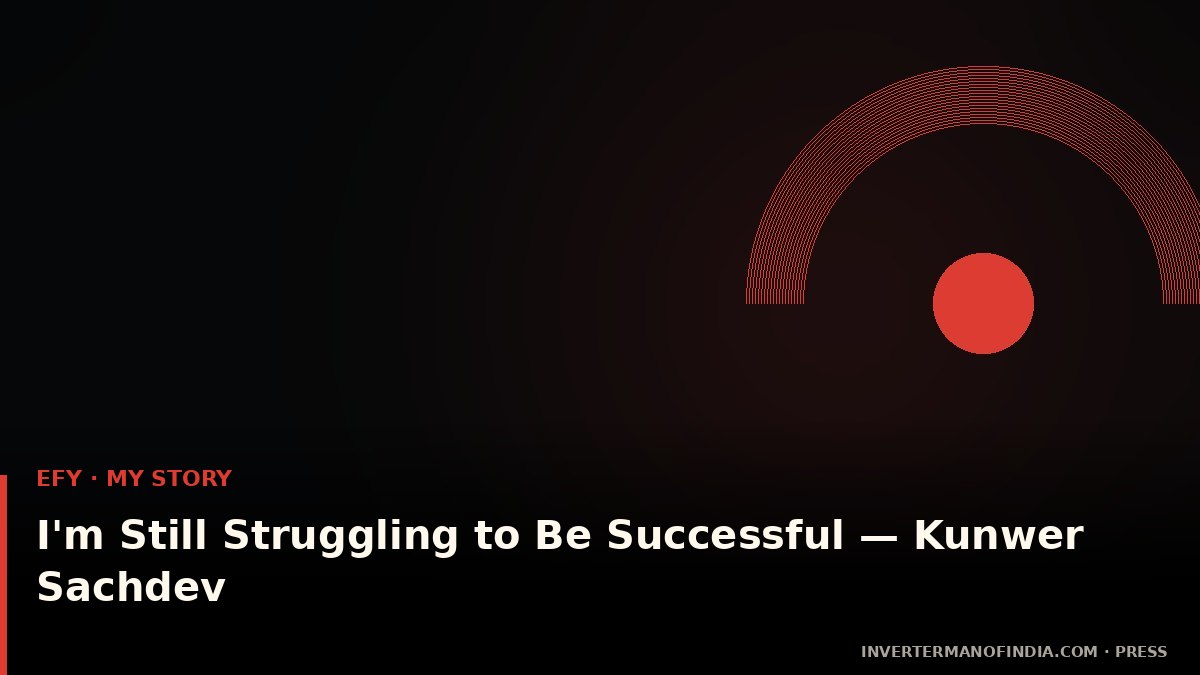 Electronics Bazaar My Story — Kunwer Sachdev interview