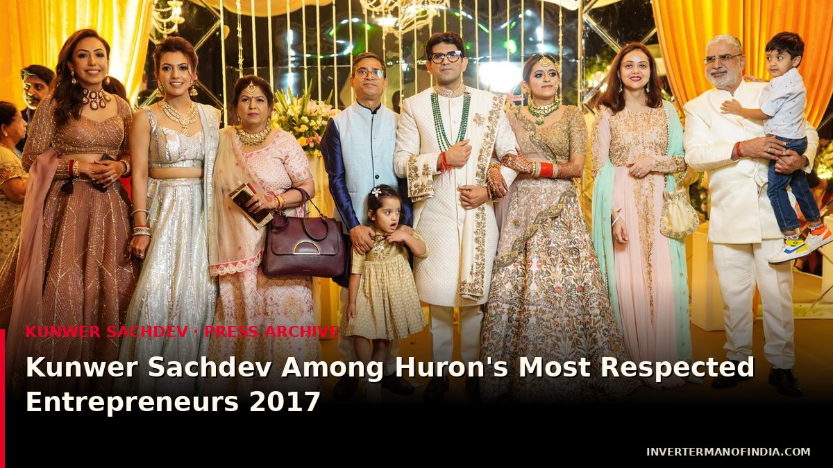 Kunwer Sachdev Among Huron's Most Respected Entrepreneurs 2017