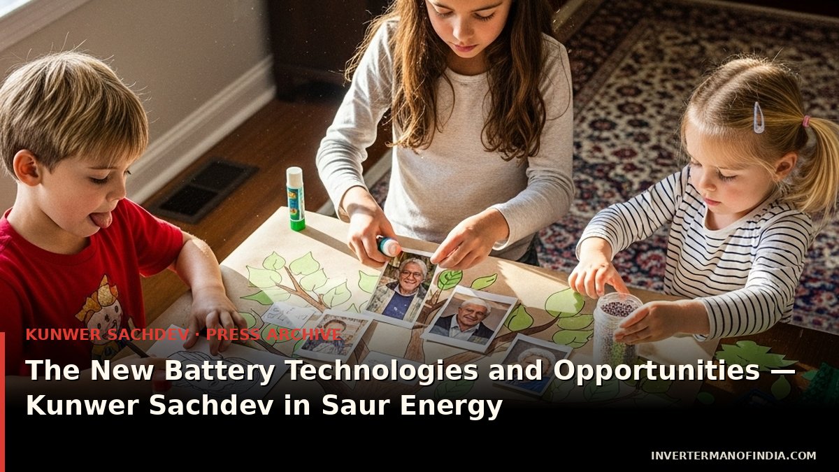 The New Battery Technologies and Opportunities — Kunwer Sachdev in Saur Energy