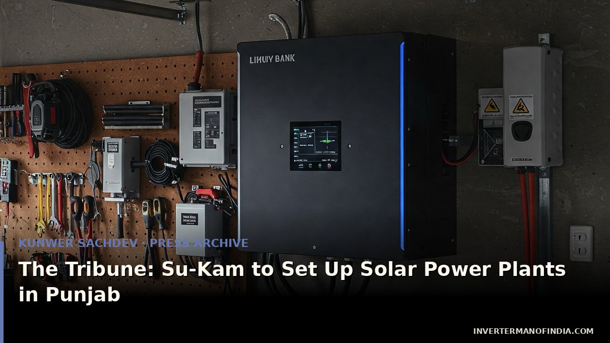 The Tribune: Su-Kam to Set Up Solar Power Plants in Punjab