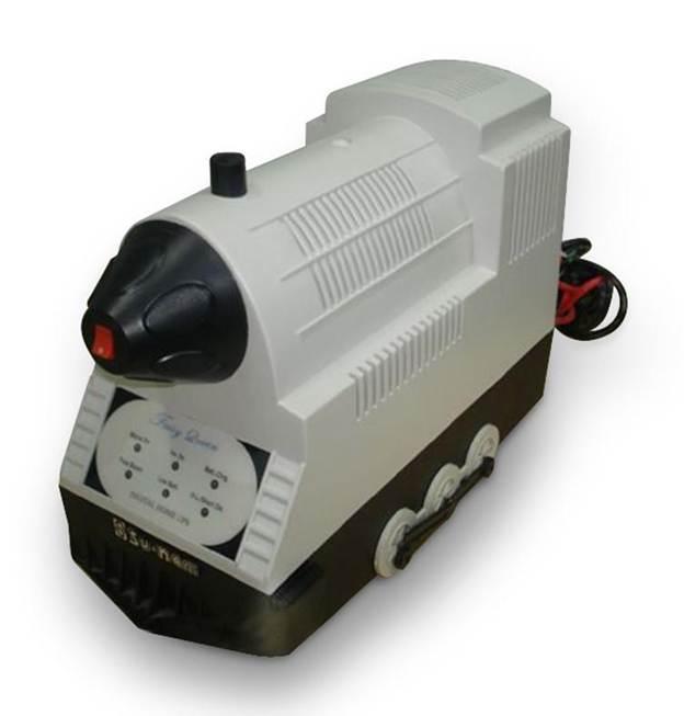 Su-Kam Fairy Queen Digital Home UPS — locomotive-inspired plastic chassis with LED status panel